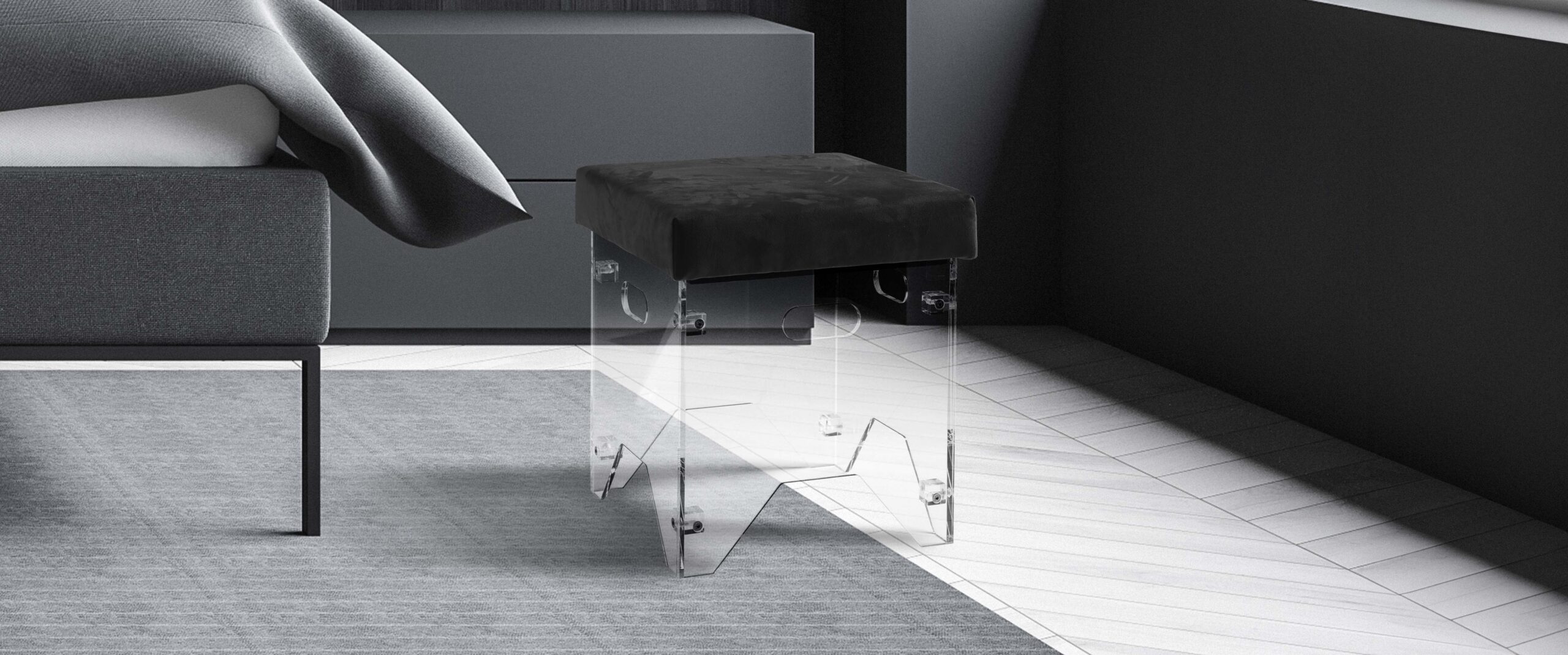 SGABELLO DIAMANTINO CON FISSAGGI
